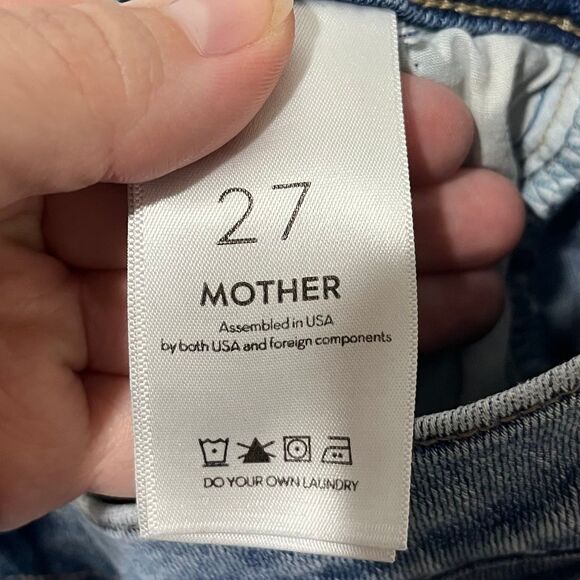 MOTHER The Rascal Ankle Fray in Bonfire Lighting size 27 - Picture 7 of 8